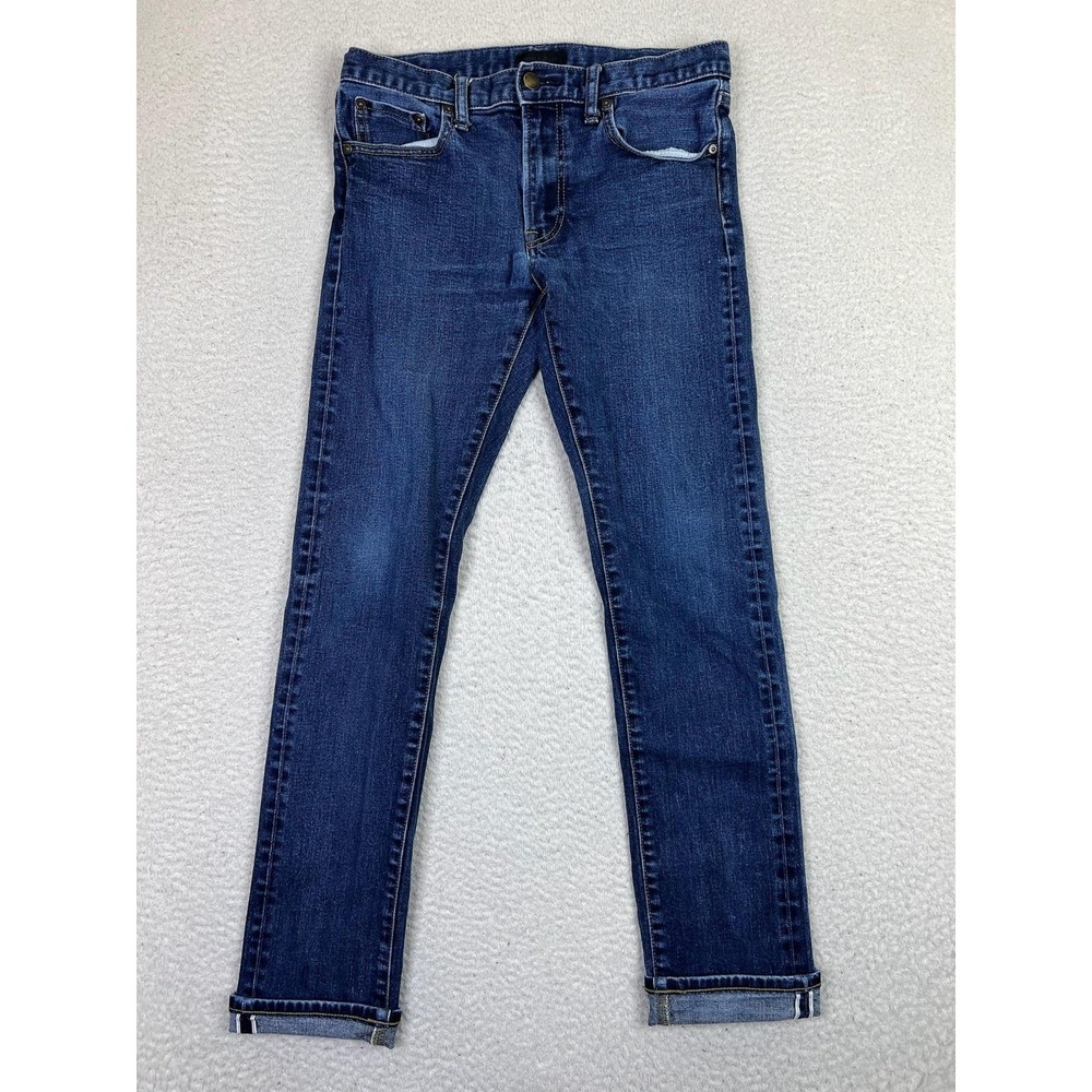 Uniqlo‎ Jeans Mens 32x34 (Fits 30x31) Blue Slim Straight Selvedge Japanese Denim